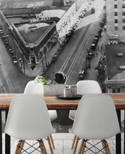 papier peint mural noir et blanc Laurel and Hardy appelé Laurel and Hardy (Liberty) pour les bureaux et les maisons