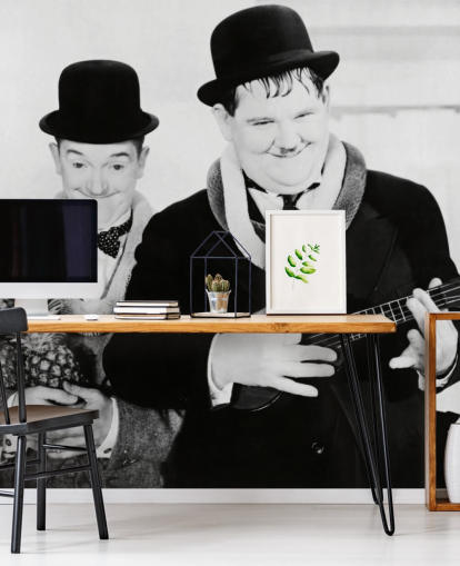 mural de papel de parede de filme clássico em preto e branco chamado Laurel and Hardy (Sons of the Desert) mural de papel de parede de filme clássico em preto e branco chamado Laurel and Hardy (Sons of the Desert)