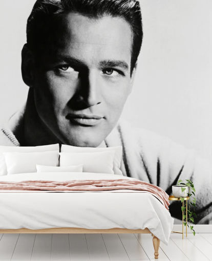carta da parati murale con attore in bianco e nero chiamato Paul Newman per camere da letto, salotti e uffici domestici carta da parati murale con attore in bianco e nero chiamato Paul Newman per camere da letto, salotti e uffici domestici