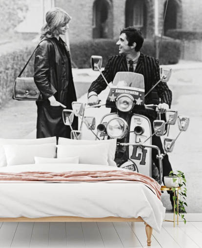 black and white quadrophenia wallpaper mural for bedrooms and offices