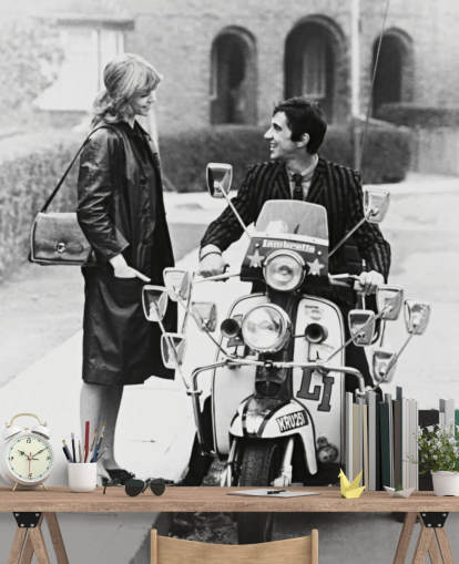 schwarz-weiße Quadrophenia-Tapete für Schlafzimmer und Büros schwarz-weiße Quadrophenia-Tapete für Schlafzimmer und Büros