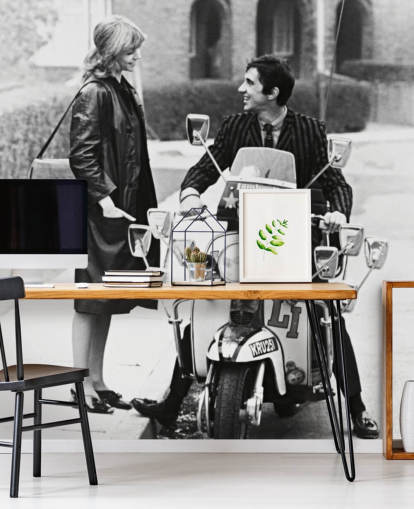 schwarz-weiße Quadrophenia-Tapete für Schlafzimmer und Büros schwarz-weiße Quadrophenia-Tapete für Schlafzimmer und Büros