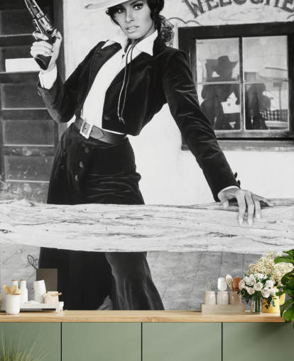 coloured raquel welch wallpaper mural called Raquel Welch (Bandolero) coloured raquel welch wallpaper mural called Raquel Welch (Bandolero)
