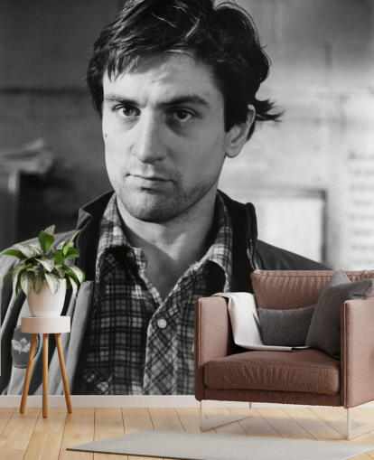 black and white taxi driver wallpaper mural called Robert De Niro (Taxi Driver)