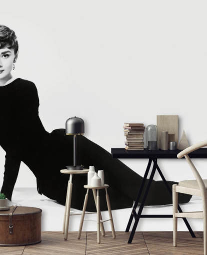 mustavalkoinen audrey hepburn seinämaalaus nimeltä Audrey Hepburn (Sabrina) mustavalkoinen audrey hepburn seinämaalaus nimeltä Audrey Hepburn (Sabrina)