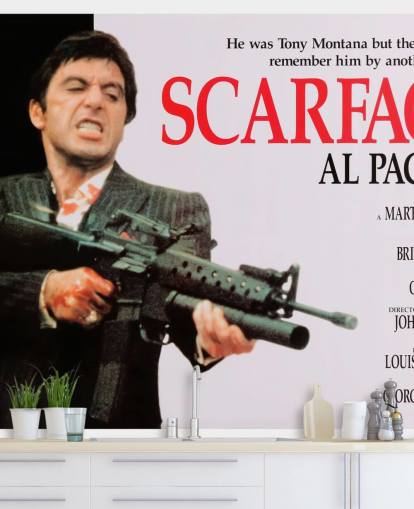 affiche murale de film Scarface colorée pour chambres à coucher, salons et salles de cinéma affiche murale de film Scarface colorée pour chambres à coucher, salons et salles de cinéma