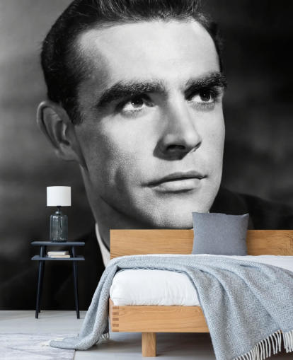 black and white sean connery mural called Sean Connery (Another Time, Another Place)