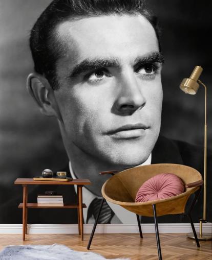 black and white sean connery mural called Sean Connery (Another Time, Another Place)