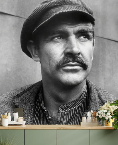 svartvit sean connery tapetväggmålning som heter Sean Connery (The Molly Maguires) svartvit sean connery tapetväggmålning som heter Sean Connery (The Molly Maguires)