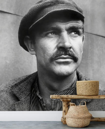 black and white sean connery wallpaper mural called Sean Connery (The Molly Maguires)