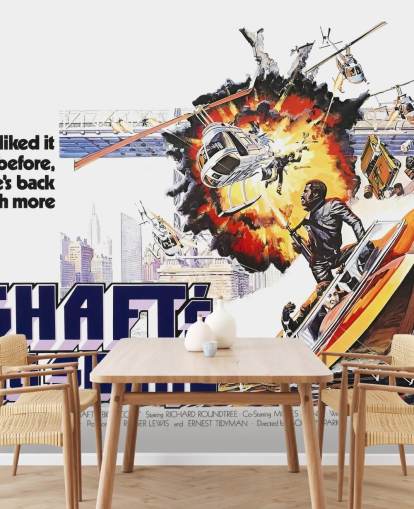 filmtapet vægmaleri kaldet Shaft's Big Score! til soveværelser, biografrum og hjemmekontorer