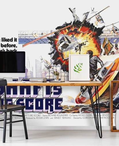 mural de papel de parede de filme chamado Shaft's Big Score! para quartos, salas de cinema e escritórios domésticos