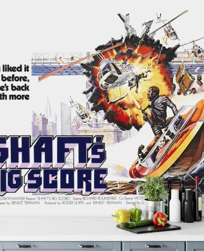 filmbehang met de naam Shaft's Big Score! voor slaapkamers, bioscoopzalen en thuiskantoren