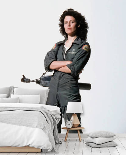 coloured alien wallpaper mural called Sigourney Weaver (Alien) for homes and businesses