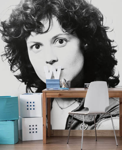 sort/hvid film tapet vægmaleri kaldet Sigourney Weaver II (Alien) til soveværelser og hjemmekontorer sort/hvid film tapet vægmaleri kaldet Sigourney Weaver II (Alien) til soveværelser og hjemmekontorer