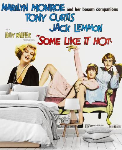mural coloreado de póster de película Some Like It Hot llamado Some Like It Hot