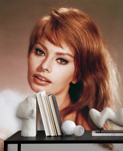 colored sophia loren wallpaper mural called Sophia Loren (The Millionairess)