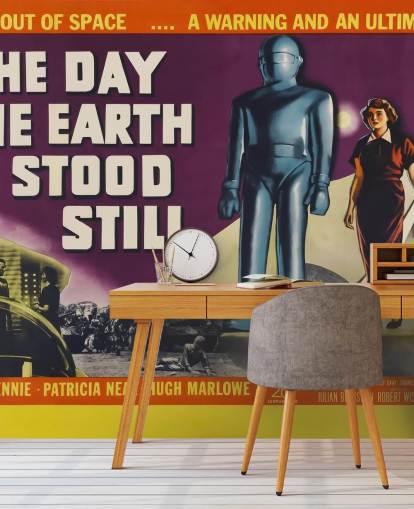 Filmplakat-Wandbild mit dem Titel Der Tag, an dem die Erde still stand, für Schlafzimmer, Wohnzimmer und Heimbüros Filmplakat-Wandbild mit dem Titel Der Tag, an dem die Erde still stand, für Schlafzimmer, Wohnzimmer und Heimbüros