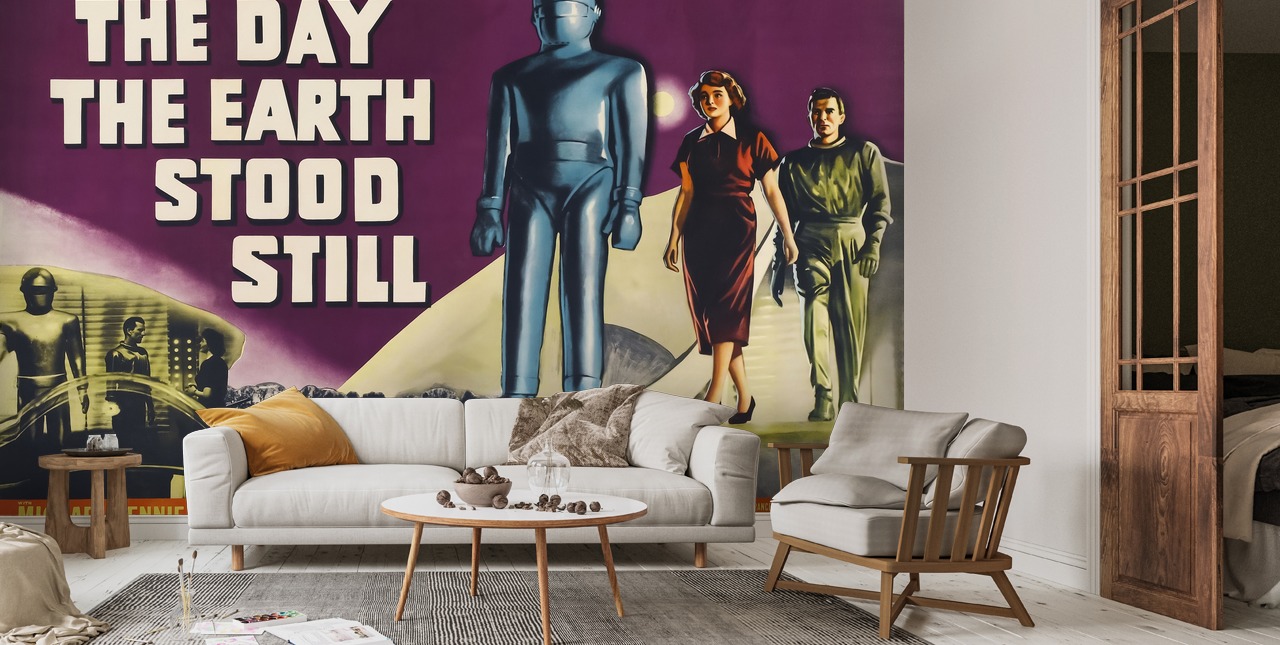 De dag dat de aarde stilstond Filmposter muurschildering | Wallsauce NL