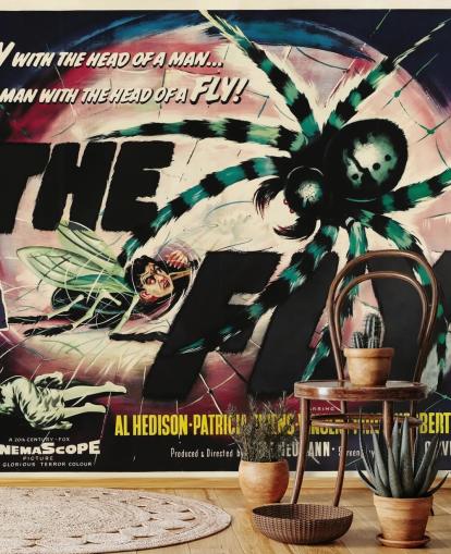 fly-filmplakatveggmaleri for soverom, kontorer og bedrifter