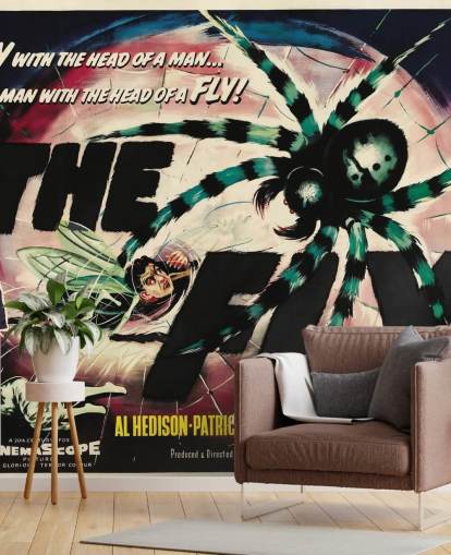 mural con póster de la película La mosca para dormitorios, oficinas y negocios