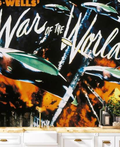 colourful movie poster wallpaper mural called The War of the Worlds for bedrooms, cinema rooms and living rooms
