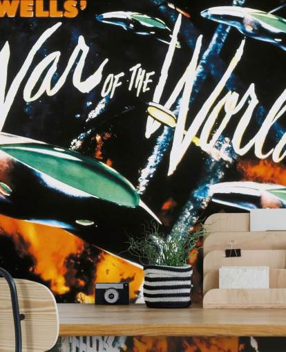 mural de póster de película colorido llamado La guerra de los mundos para dormitorios, salas de cine y salas de estar mural de póster de película colorido llamado La guerra de los mundos para dormitorios, salas de cine y salas de estar