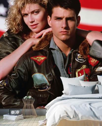 filmvægmaleri kaldet Tom Cruise & Kelly McGillis (Top Gun) til soveværelser, stuer og kontorer