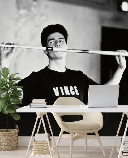 black and white tom cruise wallpaper mural called Tom Cruise (The Color of Money) for bedrooms and living rooms