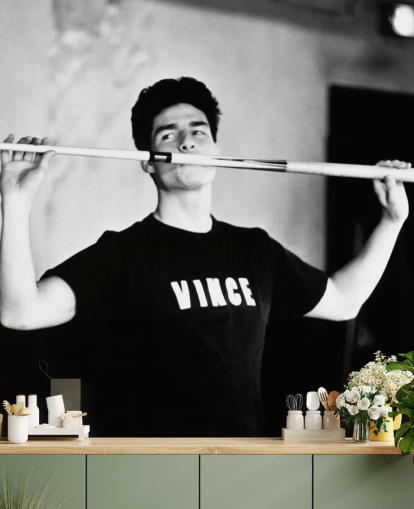 black and white tom cruise wallpaper mural called Tom Cruise (The Color of Money) for bedrooms and living rooms