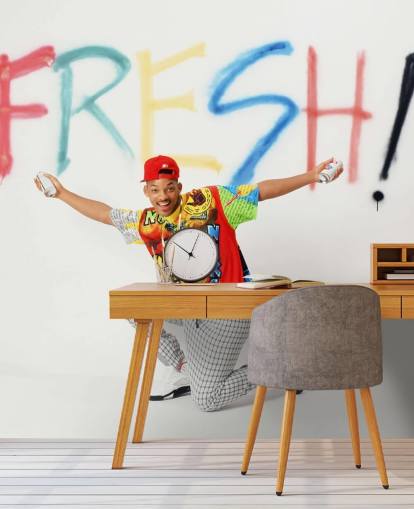 kleurrijke Will Smith muurschildering genaamd Will Smith (The Fresh Prince of Bel Air)