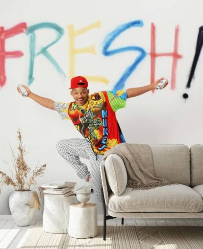 papier peint mural coloré de Will Smith intitulé Will Smith (Le Prince frais de Bel Air)