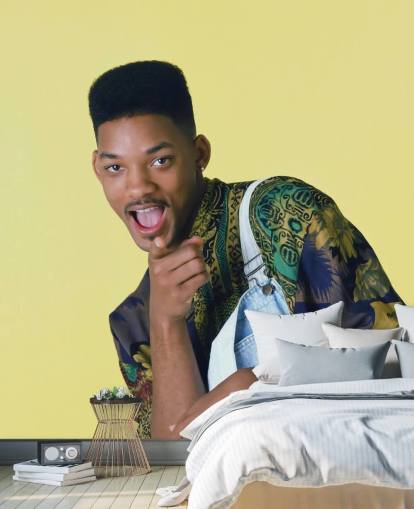 tv-ohjelman taustakuvamaalaus nimeltä Will Smith (Bel Airin tuore prinssi) II makuuhuoneisiin ja kotitoimistoihin