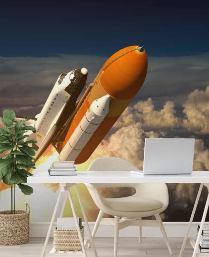 Papel pintado Transbordador espacial en las nubes