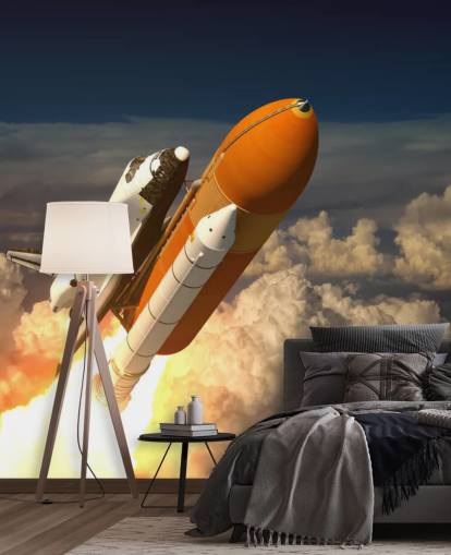 Papel pintado Transbordador espacial en las nubes