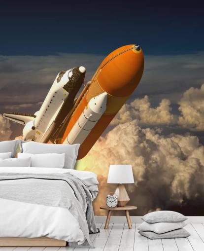 Papel pintado Transbordador espacial en las nubes