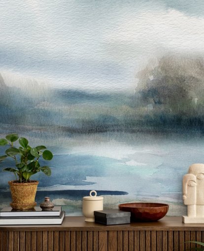 carta da parati murale con cielo astratto blu e bianco chiamato Break in the Storm di Carol Robinson carta da parati murale con cielo astratto blu e bianco chiamato Break in the Storm di Carol Robinson