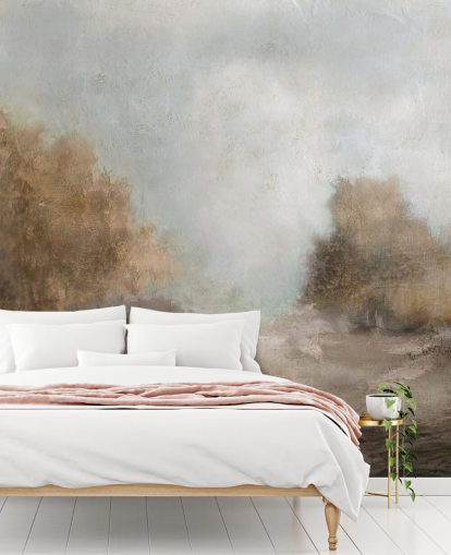 light brown abstract wallpaper mural called Creekside Stillness by Carol Robinson light brown abstract wallpaper mural called Creekside Stillness by Carol Robinson