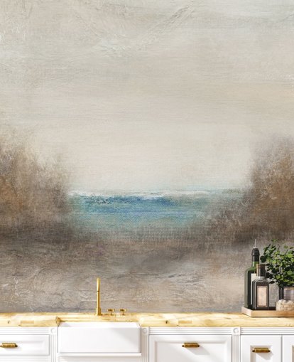 abstrakte Meereslandschaftstapete namens Distant Breakers von Carol Robinson abstrakte Meereslandschaftstapete namens Distant Breakers von Carol Robinson