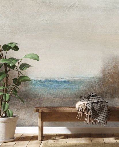 papier peint mural abstrait de paysage marin appelé Distant Breakers par Carol Robinson