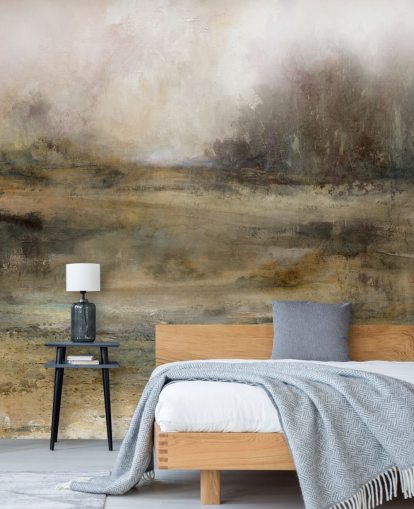 brown abstract wallpaper mural called Ever Changing Moods by Carol Robinson