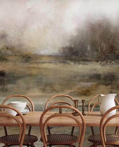 brown abstract wallpaper mural called Ever Changing Moods by Carol Robinson