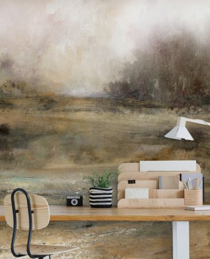 brown abstract wallpaper mural called Ever Changing Moods by Carol Robinson