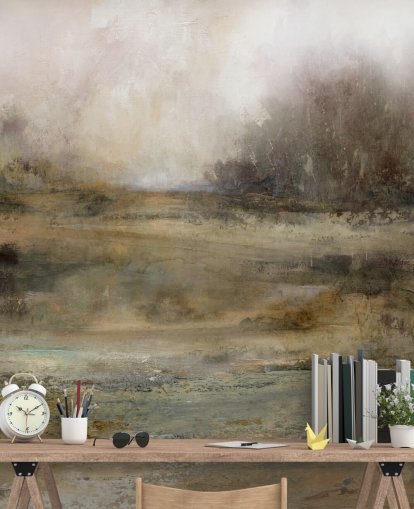 papier peint mural abstrait marron appelé Ever Changing Moods par Carol Robinson