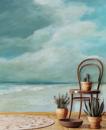 blaue Meereslandschaftstapete mit dem Titel Kissing the Ocean von Carol Robinson für Schlafzimmer und Wohnzimmer blaue Meereslandschaftstapete mit dem Titel Kissing the Ocean von Carol Robinson für Schlafzimmer und Wohnzimmer