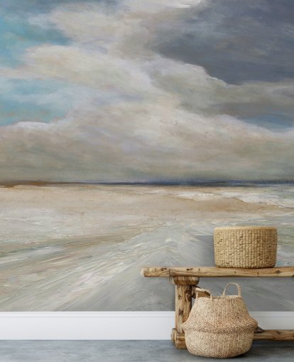 painted ocean wallpaper mural called Ocean Storm Rolling In by Carol Robinson for living rooms and bedrooms painted ocean wallpaper mural called Ocean Storm Rolling In by Carol Robinson for living rooms and bedrooms