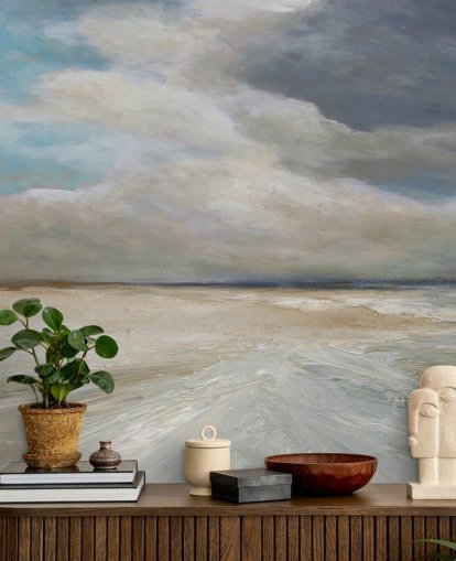 painted ocean wallpaper mural called Ocean Storm Rolling In by Carol Robinson for living rooms and bedrooms painted ocean wallpaper mural called Ocean Storm Rolling In by Carol Robinson for living rooms and bedrooms