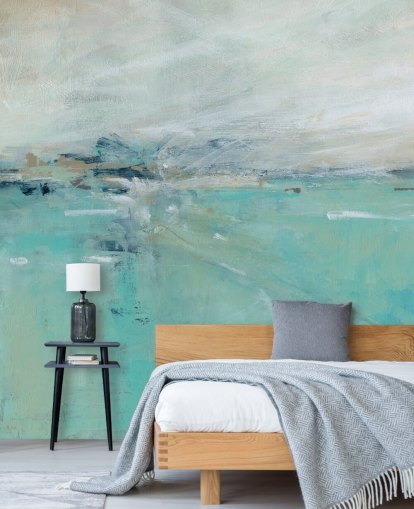 blue abstract ocean wall mural called Ocean Expanse by Carol Robinson for bathrooms blue abstract ocean wall mural called Ocean Expanse by Carol Robinson for bathrooms