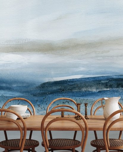 abstract beach wallpaper mural called Pebbled Beach by Carol Robinson for bedrooms, bathrooms and home offices