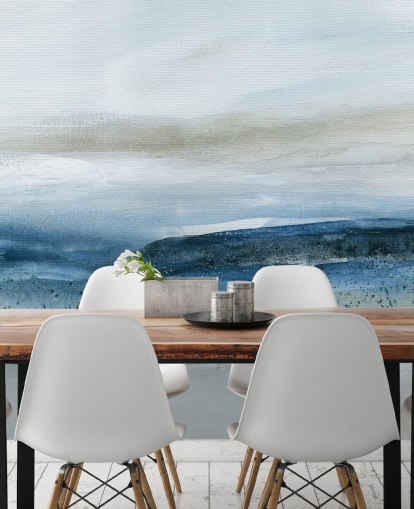abstract beach wallpaper mural called Pebbled Beach by Carol Robinson for bedrooms, bathrooms and home offices
